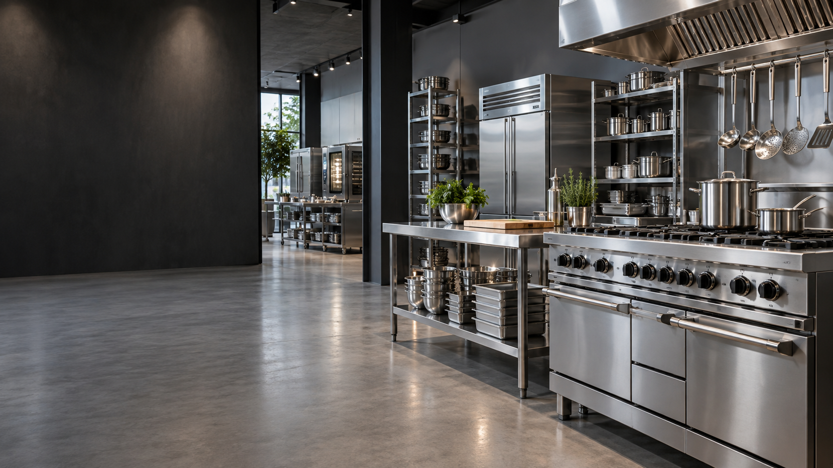 Professional stainless steel kitchen equipment