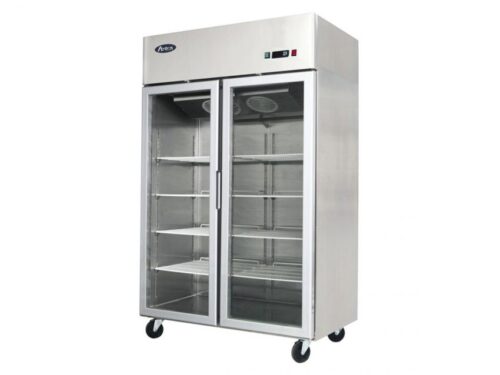 Atosa Slimline Glass Door Upright Display Fridge – Double Door